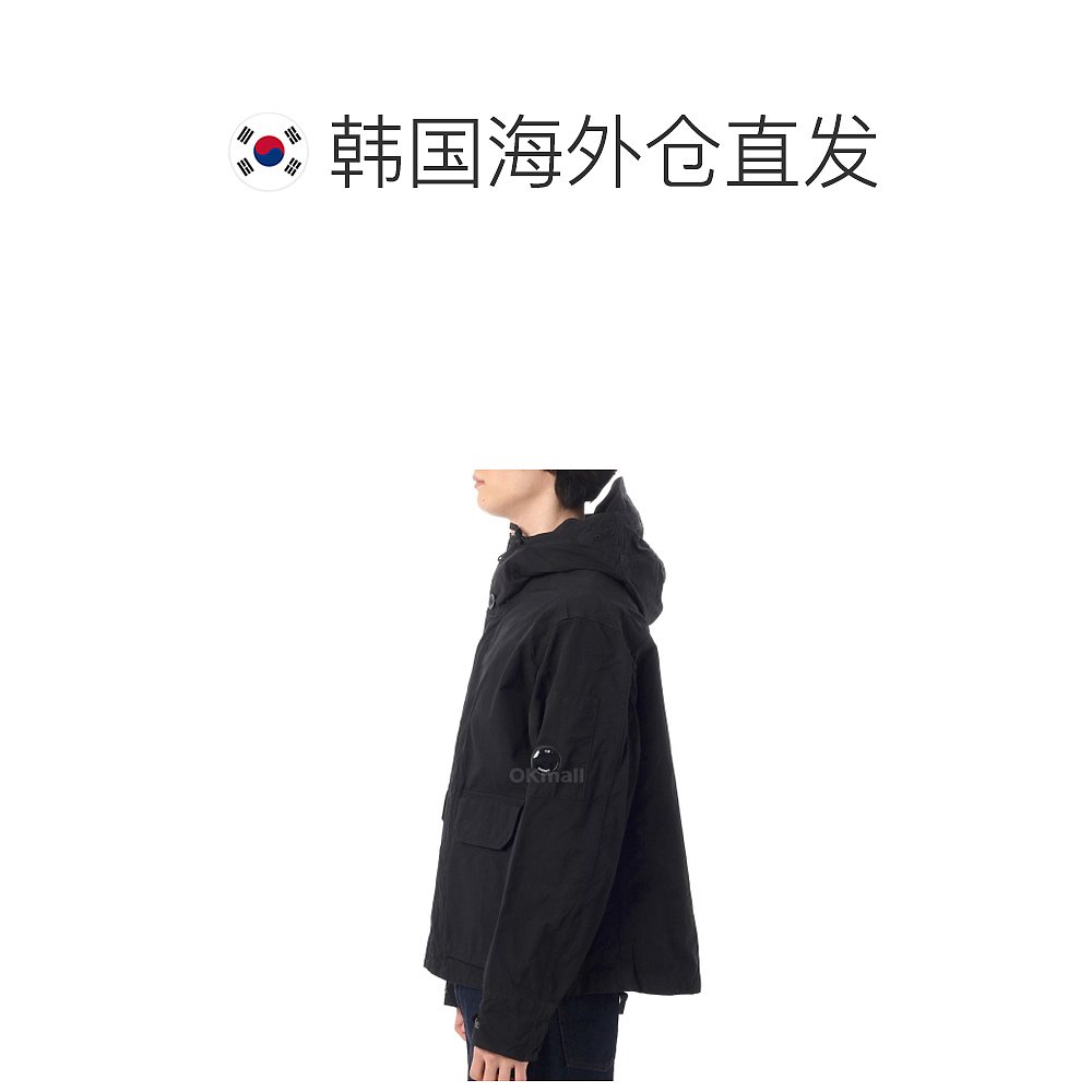 韩国直邮CP COMPANY 斜纹连帽短外套(19CMOW069A 110305G 999) - 图1