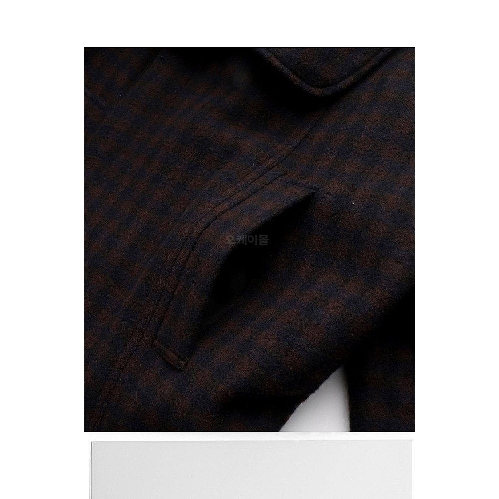 韩国直邮LEMAIRE风衣男女款长款保暖优质面料舒适柔软黑色格子-图3