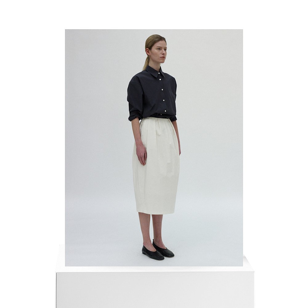 韩国直邮NOTHING WRITTEN正品半身裙301660689Layered tuck skirt - 图3