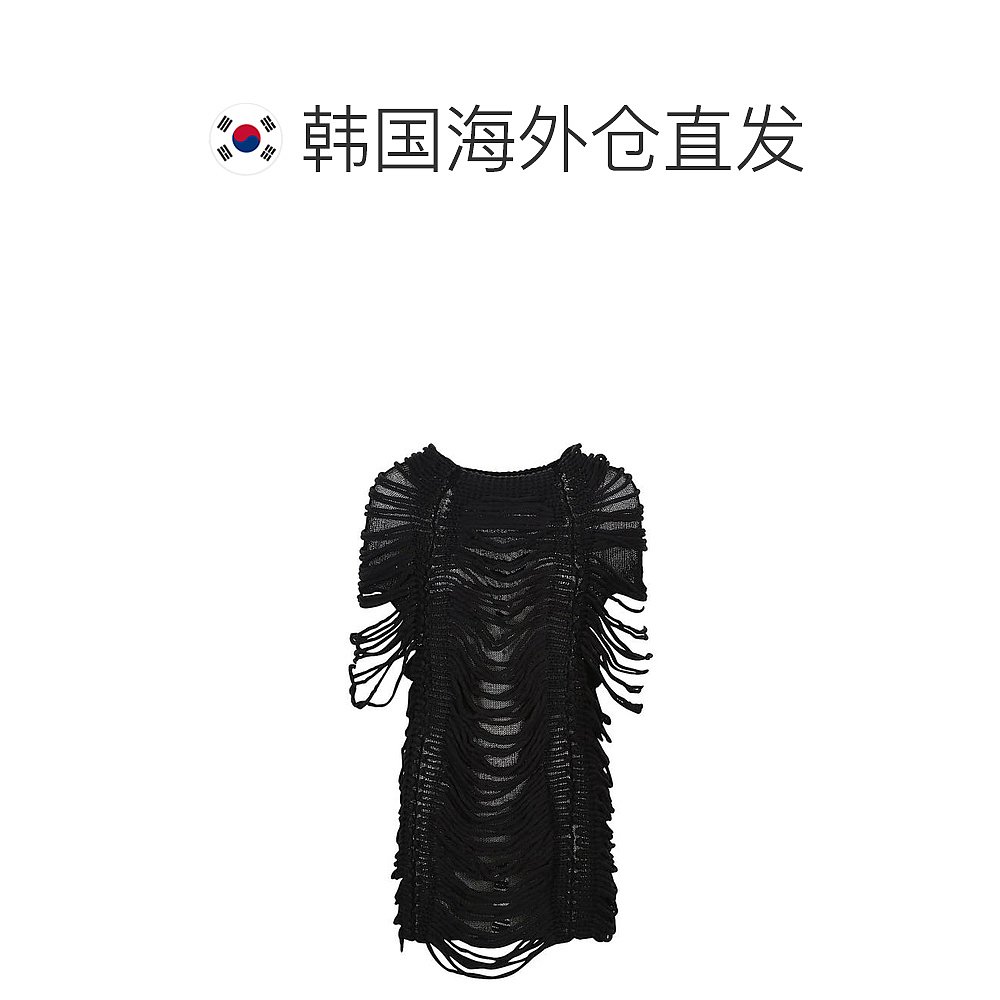 韩国直邮LIVIANA CONTI24SS短袖T恤女F4S105Y69 0 Black - 图1