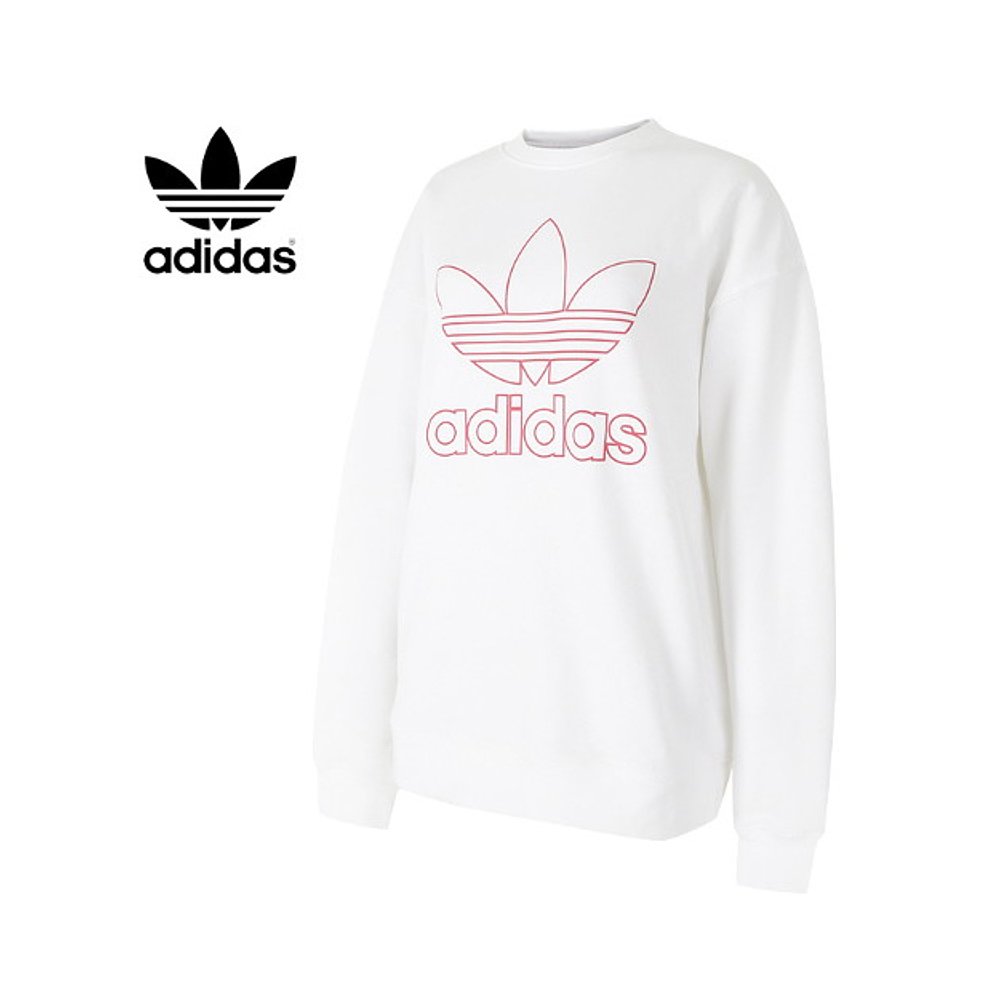 韩国直邮[Adidas]原始的 TREFOIL CREW SWEAT女士长袖 T恤-图0