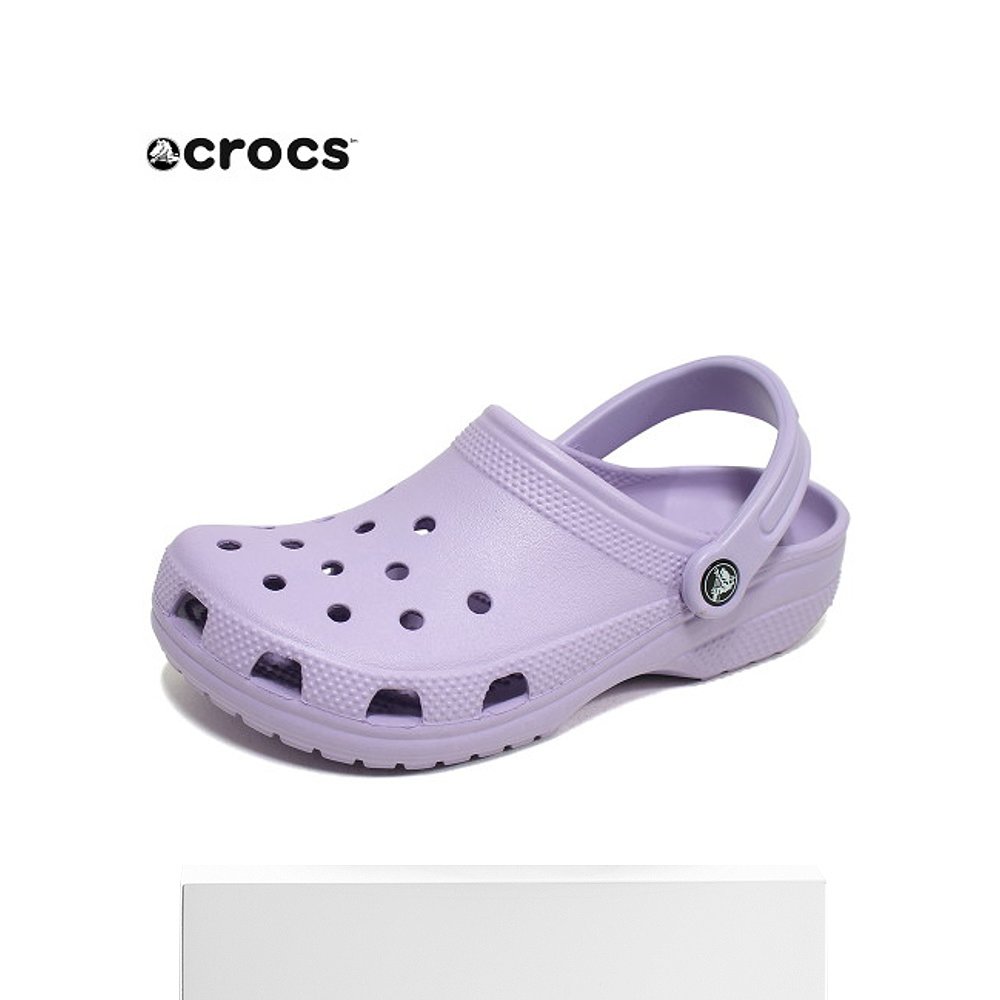 Crocs拖鞋凉鞋夏季儿童款紫色半包简约百搭206991-530-图3