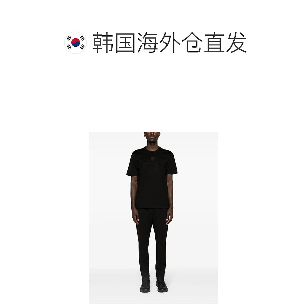 韩国直邮C.P. COMPANY24SS短袖T恤男16CLTS021A 006370W999 BLACK - 图1