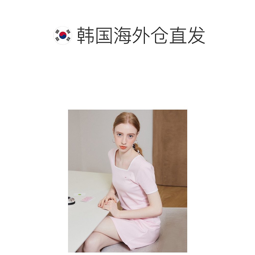 韩国直邮GUESS休闲时尚美式复古日常舒适新款连衣裙ON2K5390_LPI - 图1