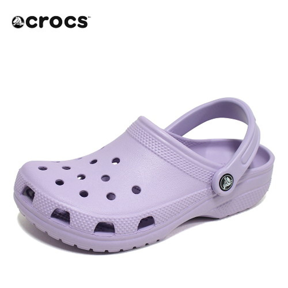 Crocs拖鞋凉鞋夏季儿童款紫色半包简约百搭206991-530-图2