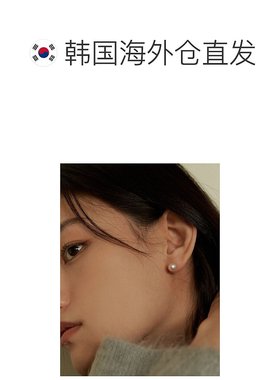 韩国直邮TATIANA 白色天然淡水珍珠耳环TATI301564796纯银耳饰
