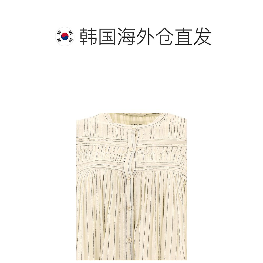 韩国直邮ISABEL MARANT24SS短袖T恤女24PHT0002FBB1I04E23ECBeige-图1