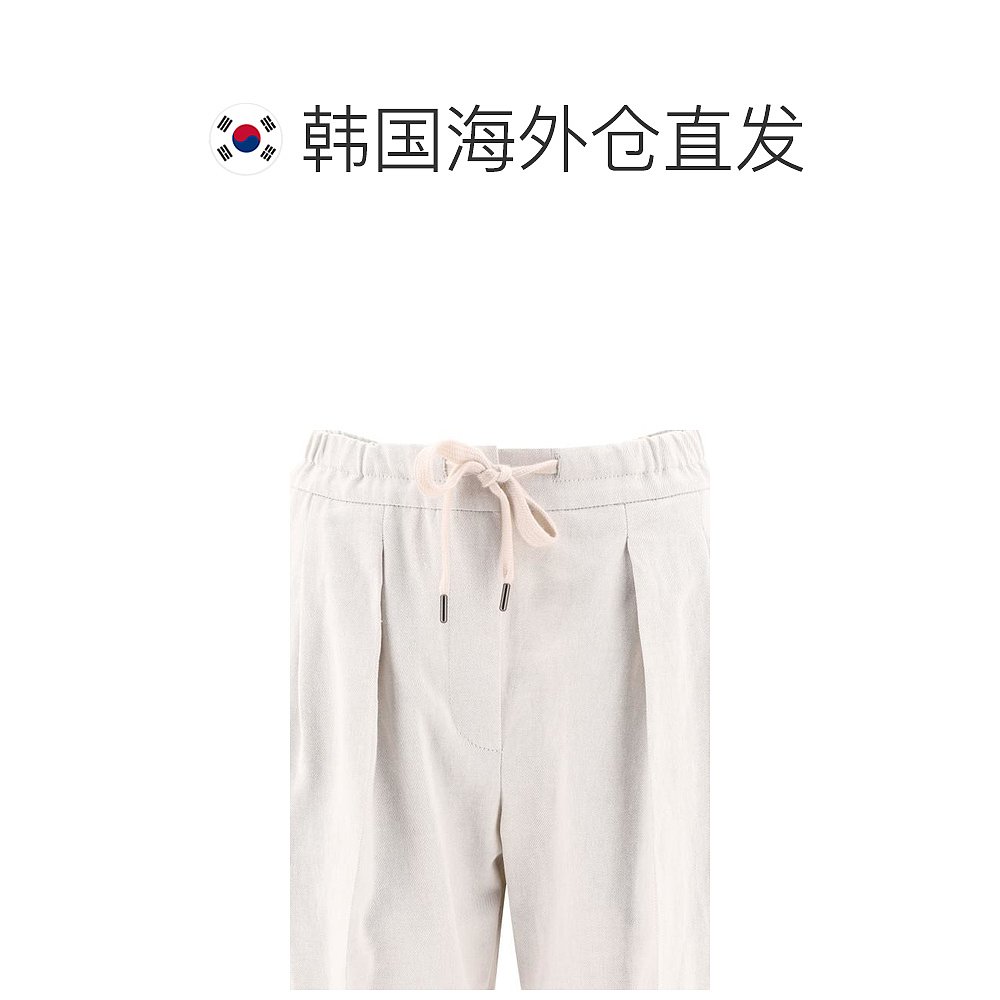 韩国直邮BRUNELLO CUCINELLI24SS直筒裤女MH561P8534C455 White - 图1