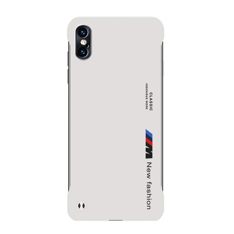 苹果x手机壳iphonexsmax保护套磨砂超薄无边框M标英文苹果XR手机套半包防摔硬壳XS个性创意网红保护壳