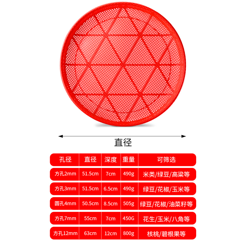 胶筛子筛网家用筛沙子筛土过滤筛晒茶萝卜干筛米筛细孔养蚕晒东西 - 图3