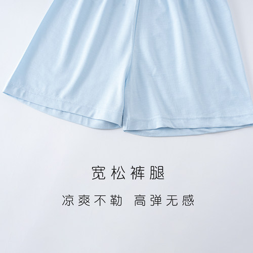 男童家居服夏季薄款透气短袖短裤抗菌凉感宽松男宝舒适睡衣套装 - 图2