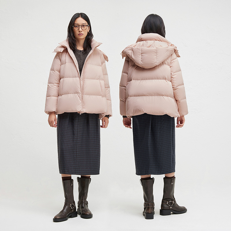 【播奥莱】播秋冬新款90白鸭绒羽绒服女短款宽松外套DDR4RD5079 - 图3