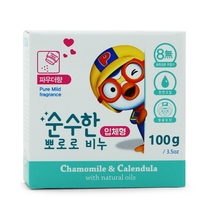 Korea Import PORORO Bao Lulu Childrens Soap Baby baby natural breast milk soap Smooth Body Pink