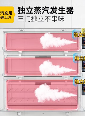 常拓海鲜蒸柜商用三门电燃气蒸箱