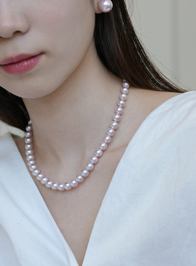 Southery曼塔玫瑰色施家珍珠项链