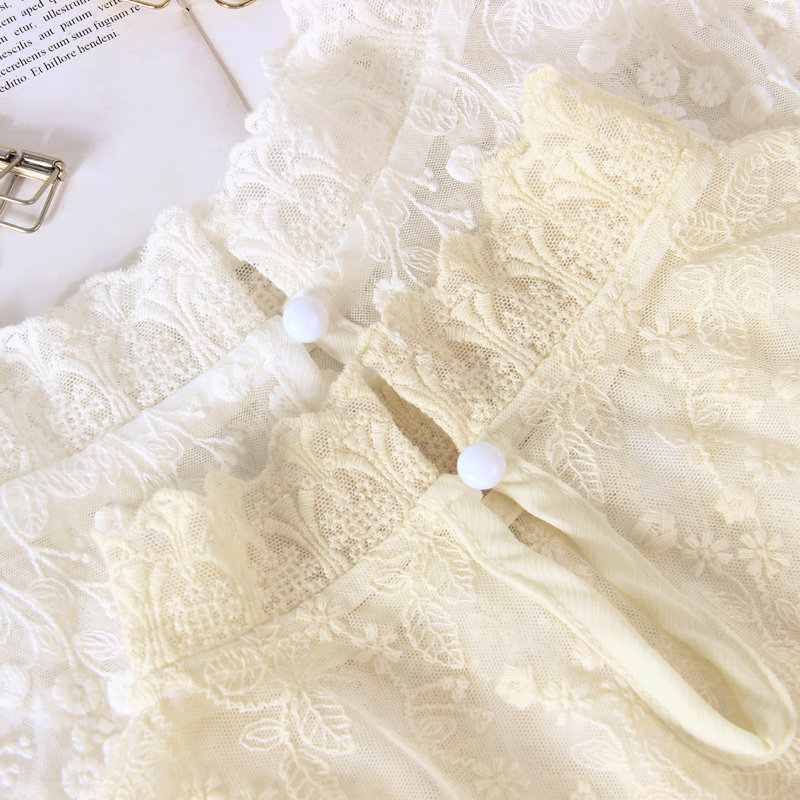 透视高端蕾丝打底衫春秋款洋气内搭 温娴蕾丝衫/雪纺衫