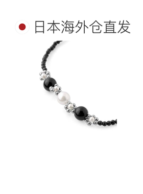 日本直邮ANE MONE 女士 珍珠串珠短项链 黑白极简风可调节 K06600