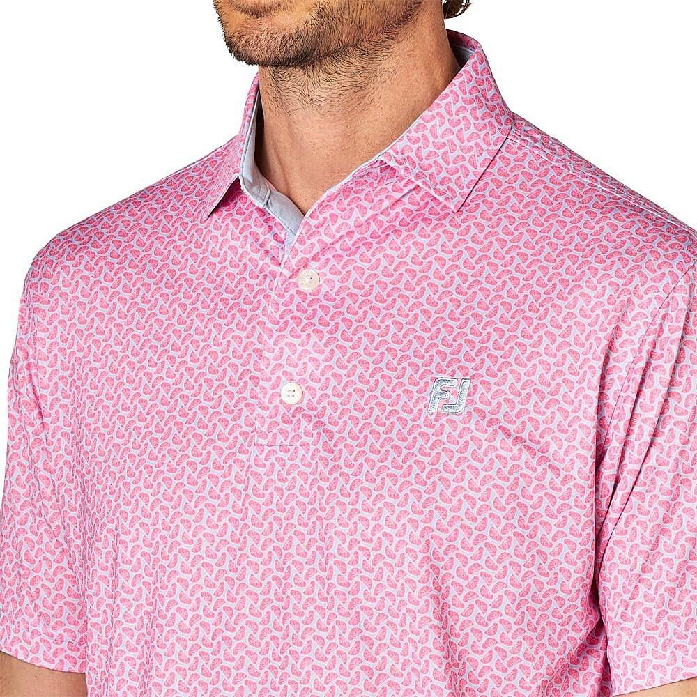 日本直邮FootJoy 男士柑橘印花短袖 Polo 衫 FJ-S25-S19 高尔夫服,淘宝优惠券,粉丝福利购,淘宝优惠卷