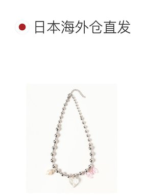 1h可退 日本直邮NINFA handmade 女士手工珍珠蝴蝶结心形项链 614
