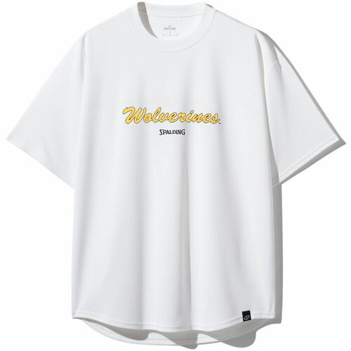 日本直邮斯伯丁男女T恤密歇根狼獾队草书Logo篮球服饰短袖T恤SMT2 - 图0