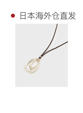 1h可退 日本直邮UNTITLED 女装 仿皮吊坠 长款项链 设计感金属链