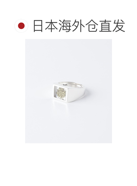 日本直邮XOLO 男士银标戒指 灰色镶嵌简约设计 CU261101200011