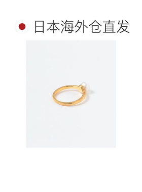 1h可退 日本直邮Fruitsjolie 女士925银24K镀金珍珠戒指 典雅成熟
