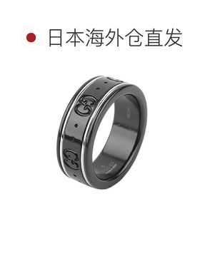 日本直邮古驰戒指 GUCCI 图标 225985 I19A1 8061 中性款 黑色