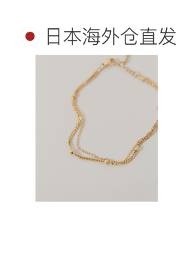 1h可退 日本直邮SMELLY 女士 双链条设计不锈钢镀金手链 SMA62NC0