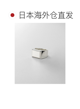 日本直邮COCOSHNIK 女士 宽版银镀层桶切印章戒指 76761296999909