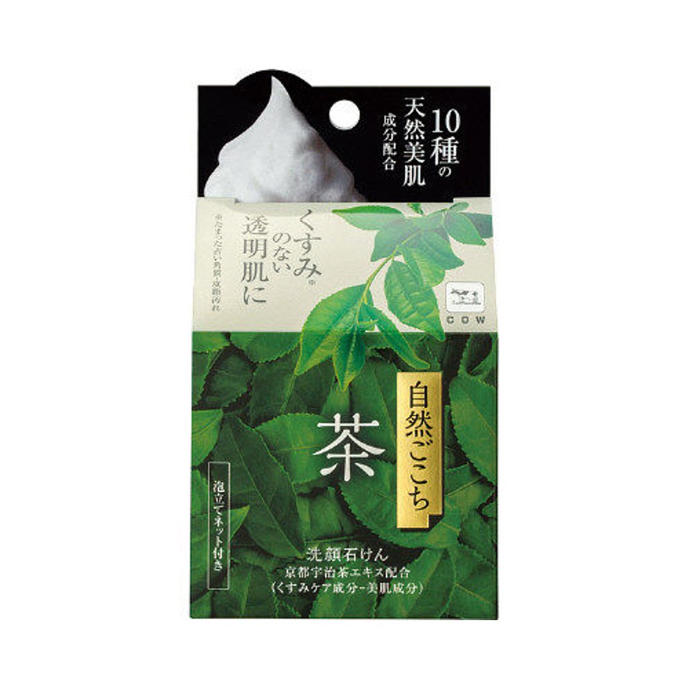 日本直邮COW牛乳石碱无添加抹茶洗脸洁面皂80g