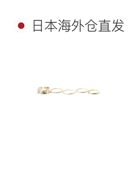 日本直邮BEAMS HEART 女士 波纹五件套戒指 43420【付后1h可退】