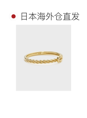 日本直邮NOJESS 女士结绳造型金色戒指 30251111014