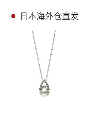 日潮跑腿MIKIMOTO御木本白蝶珍珠吊坠18K白金项链时尚百搭