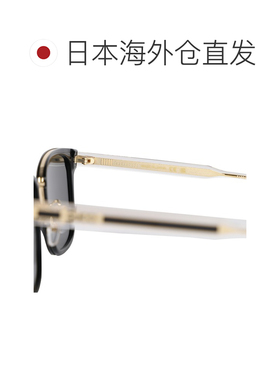日本直邮GUCCI 太阳镜男女亚洲版型防紫外线黑色 GG0563SKN-001