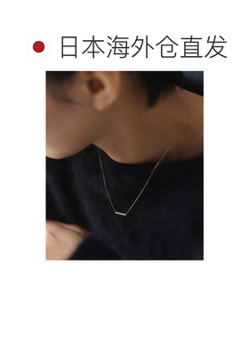 日本直邮Lilas 女士 12mm盒式钻石吊坠项链 K10黄金 261102021180