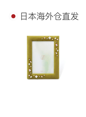 日本直邮Francfranc 绿色天鹅绒边框镶钻随身镜