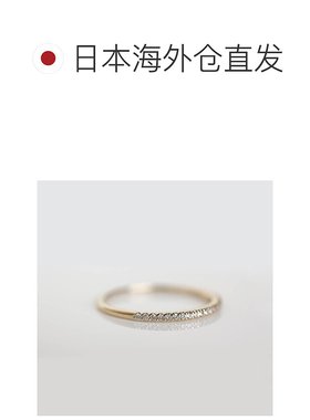 1h可退 日本直邮cui-cui 半圈钻石 戒指 K10YG 755471cuicui
