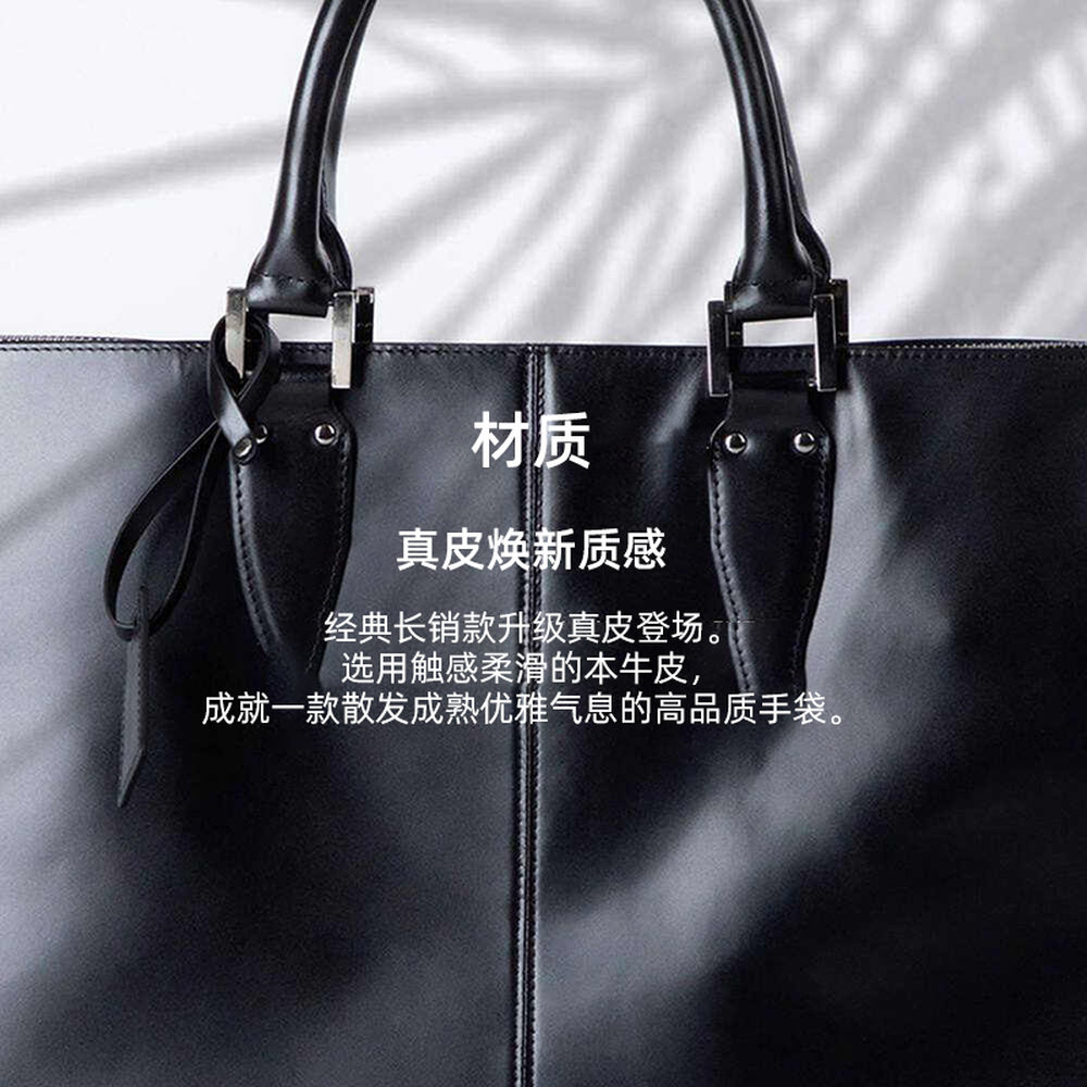 GUIONNET Men's Business Briefcase Genuine Leather 2way Portable Shoulder Commuting Computer