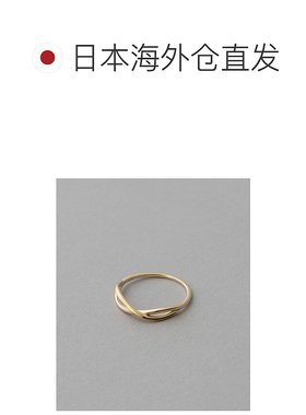 1h可退 日本直邮ete 女士K10YG十字叠层戒指 710972