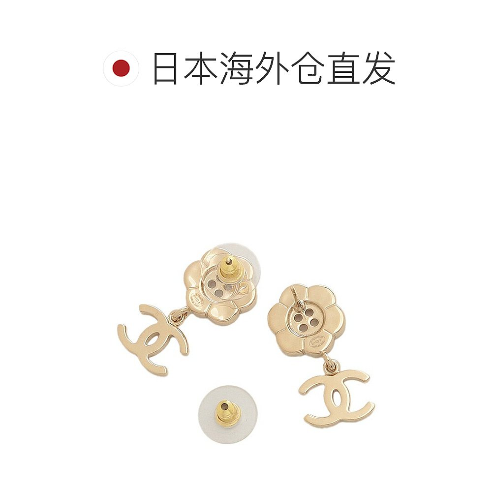 日本直邮Chanel 花形耳环带 CC 和 Coco 标志金色女士CHANEL ABG5 - 图1
