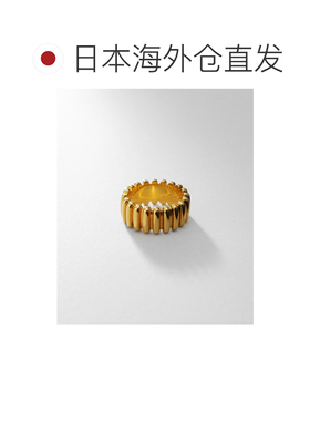 1h可退 日本直邮COCOSHNIK 女士 SV925银金镀层经典弧形戒指 7676