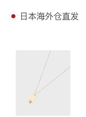 日潮跑腿COCOSHNIK 有色宝石（月光石）方形板项链宝石镶嵌吊坠