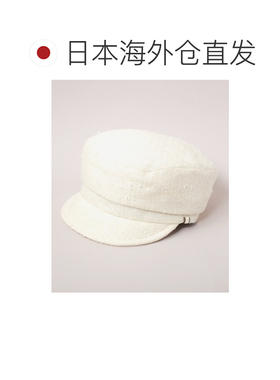 日本直邮CA4LA 女士 复古海军风呢料平顶帽 COH00【付后1h可退】