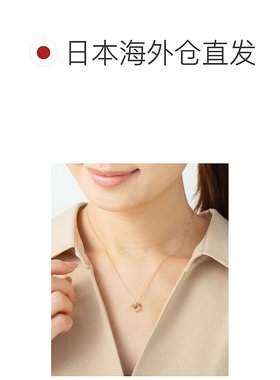 1h可退 日本直邮Canal 4℃ 女士K10粉金项链 2月生日石紫水晶装饰