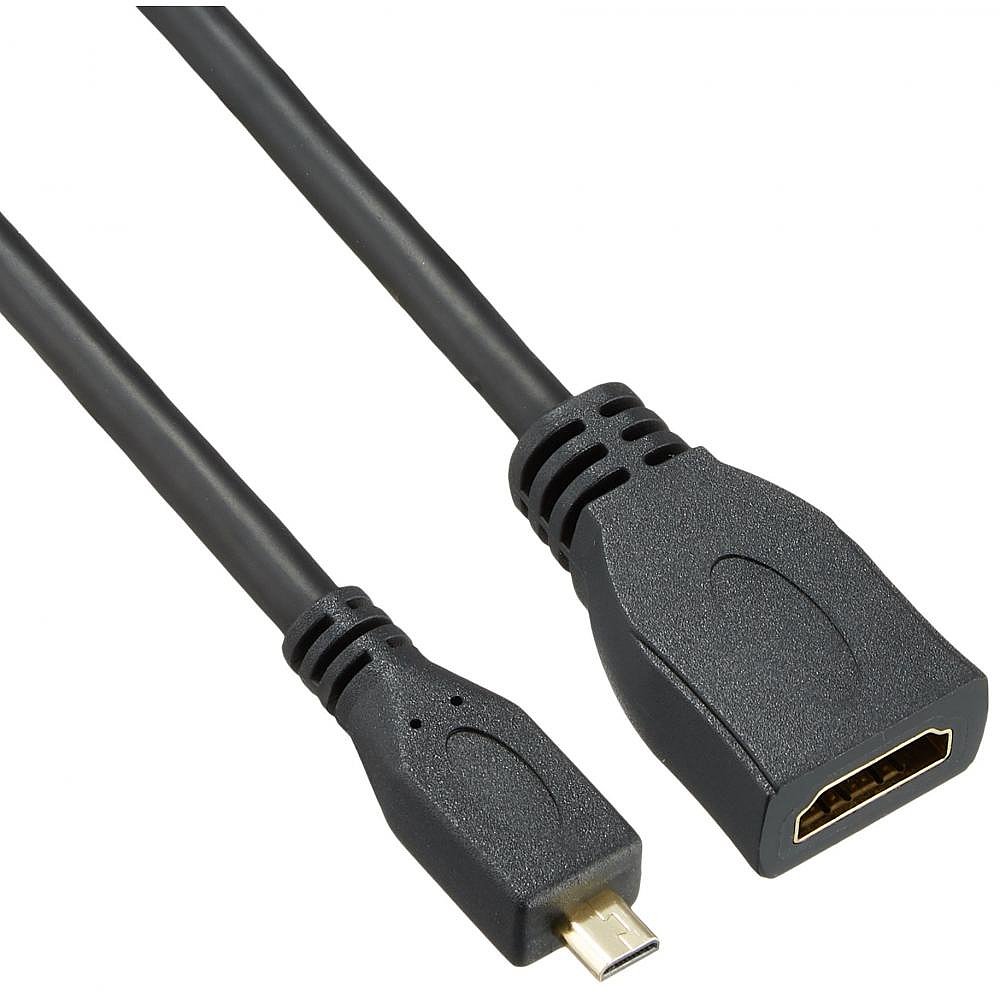 ELECOM转换数据线HDMI TypeA对HDMI MICRO TypeC黑色宜丽客 - 图2