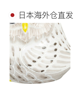 日本直邮九谷烧礼品包装 3.2号猫头鹰 白色和黑色 装饰护身符猫头