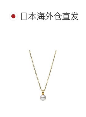 日潮跑腿Mikimoto御木本男女前卫项链华贵吊坠时髦大气40cm金色