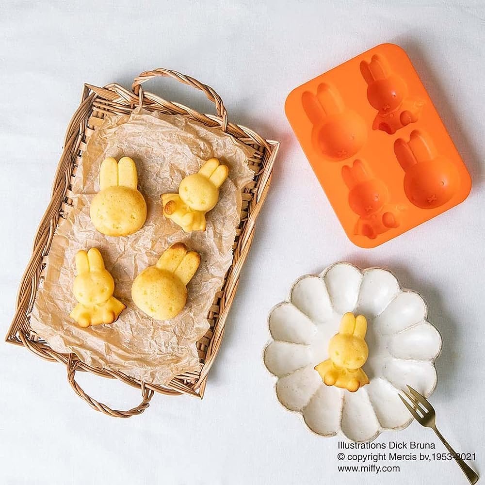 【日本直邮】Skater斯凯达 硅胶蛋糕点心模具4个 米菲兔SLM4-A - 图2