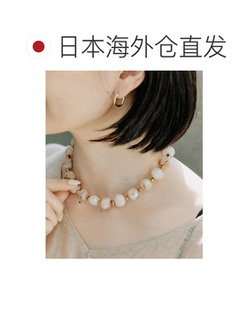 日本直邮ear PAPILLONNER 女士 大理石纹树脂短项链（防过敏不锈+